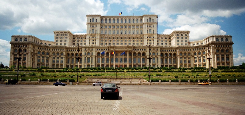 Panorama van Parlementspaleis Boekarest