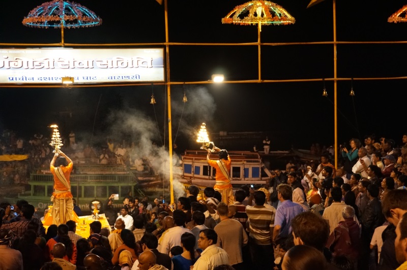 Aarti ceremonie in Varanasi
