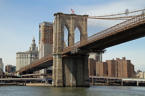 vrijdag Afgeschaft Ontwaken Brooklyn Bridge in New York City. | Wereldreizigersclub