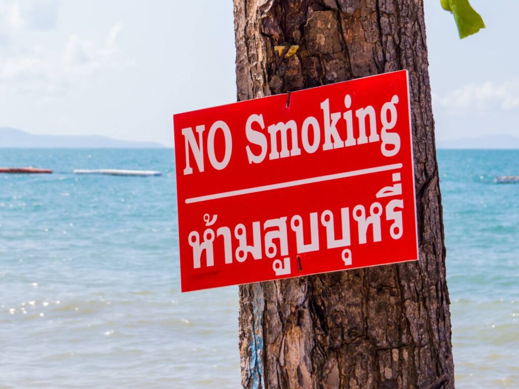 Thailand stranden roken