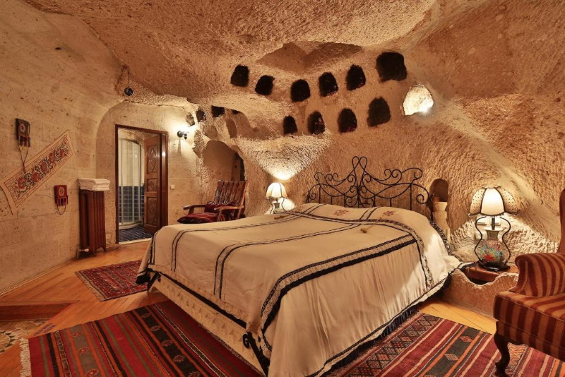 Slapen in een grot in Cappadocia