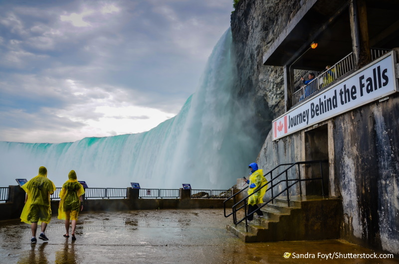 Journey behind the Falls bij Niagara watervallen
