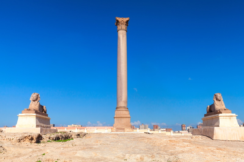 Romeinse zuil in Alexandrië