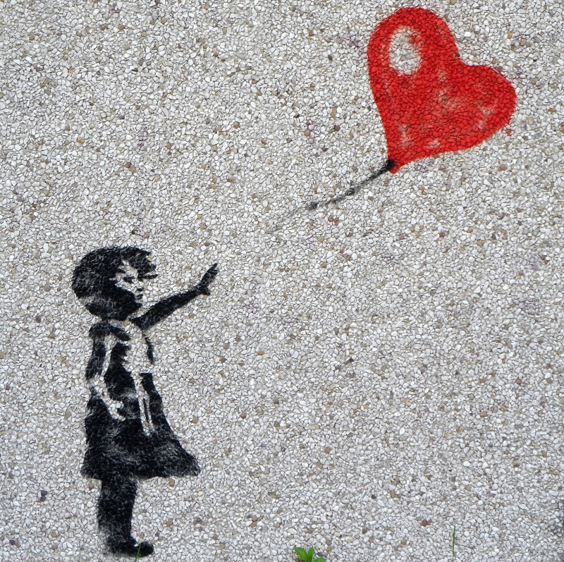 Banksy en meisje met ballon