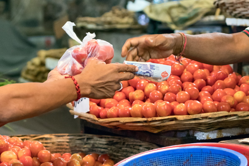 Markt in Port Louis in Mauritius