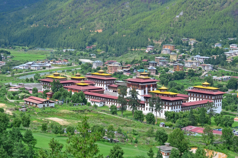 Tashicho Dzong in Bhutan