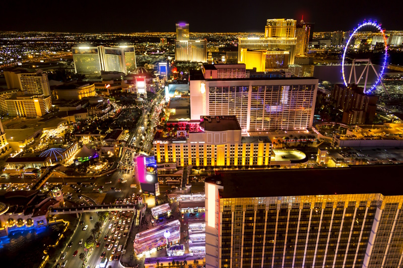 Las Vegas avond uitzicht