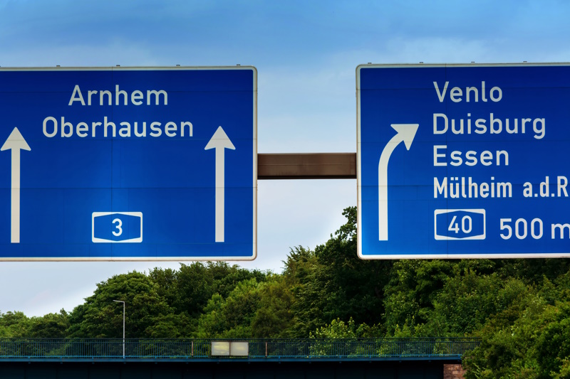 Oberhausen verkeersbord