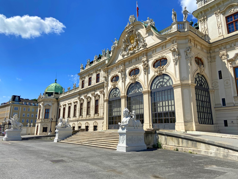 Entree van Slot Belvedere in Wenen