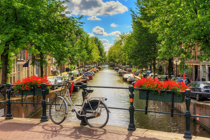 Amsterdam grachtengordel bloemen