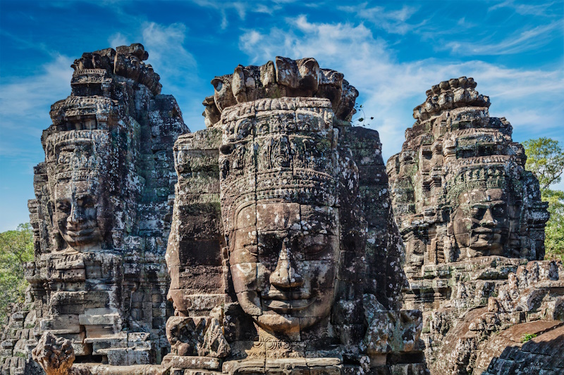 Bayon tempel in Angkor Cambodja