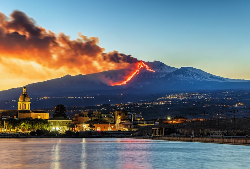Vulkanen Europa en Etna