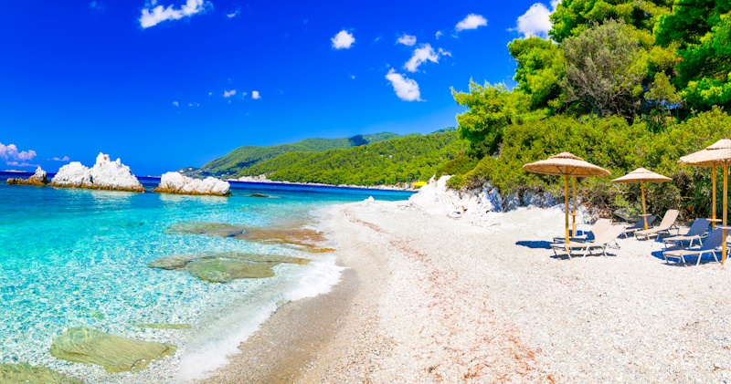 Milia strand op Skopelos