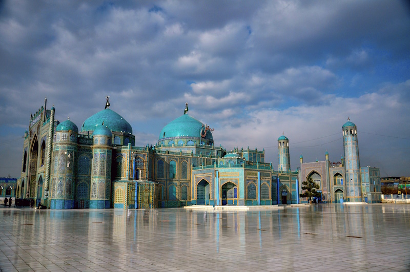 Blauwe Moskee in Mazar Sharif in Afghanistan