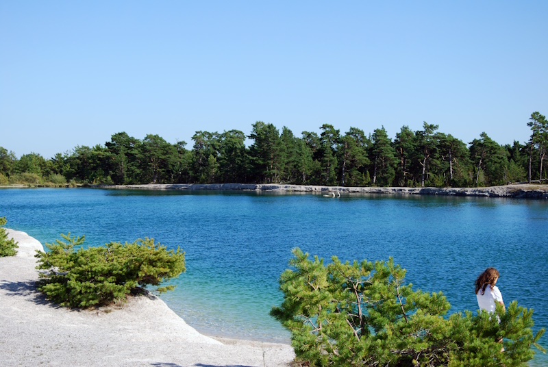 Blauwe lagune in Gotland