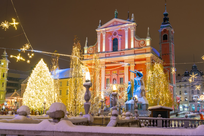 Mooiste kerstbomen Ljubljana
