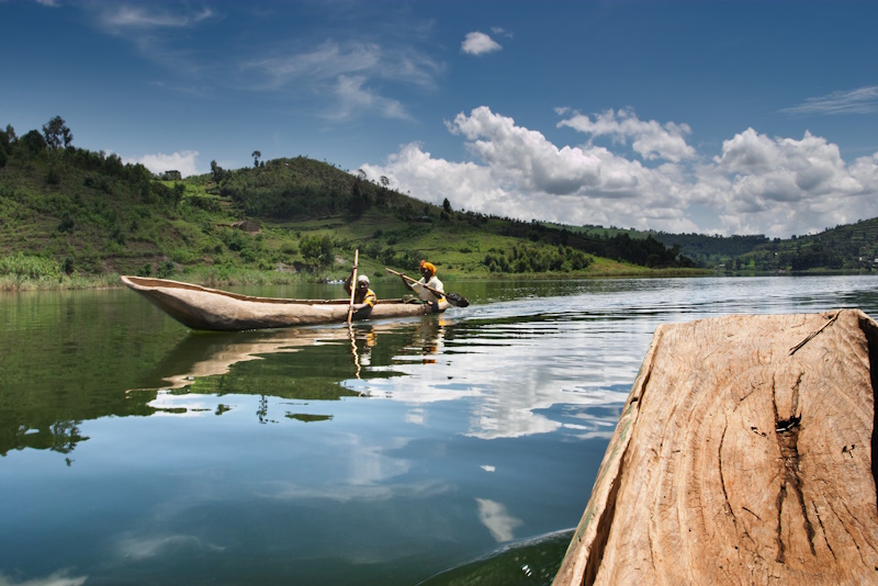 Lake Bunyonyi in Oeganda