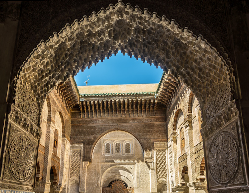 Interieur Fez Al-Attarine Madrassa