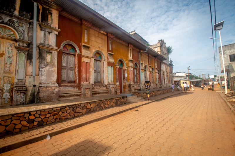 Porto Novo straat in Benin