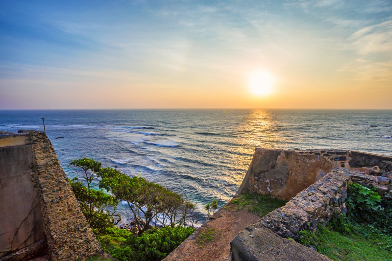 Galle Fort zonsondergang