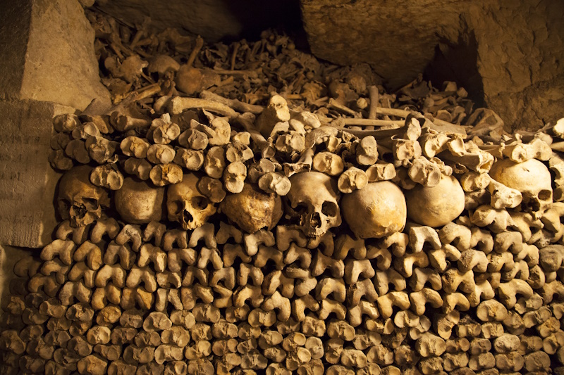 Parijs Catacomben botten