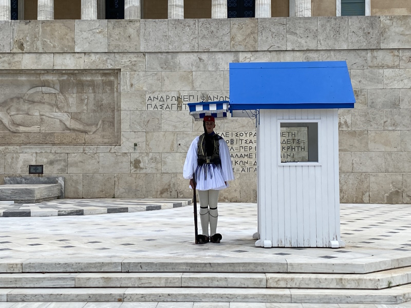 Presidentiële garde in Athene