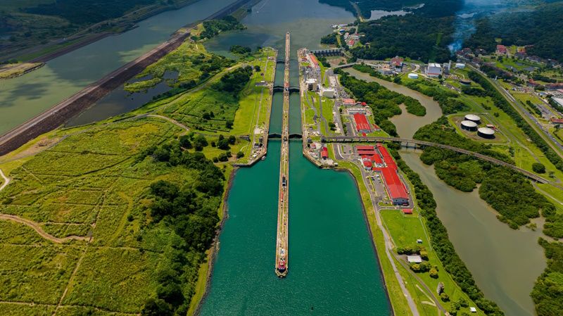 Panamakanaal bij Panama-Stad