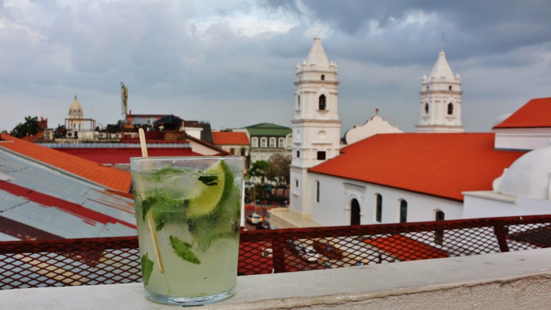 Rooftop bar in Panama-Stad