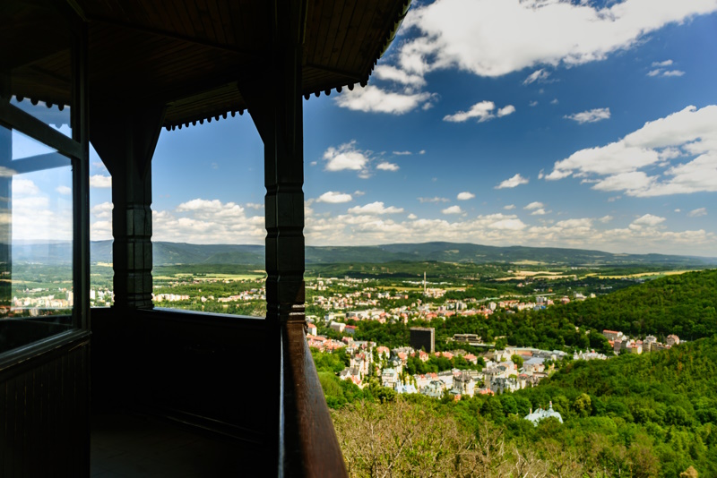 Uitzicht van toren Diana Karlsbad