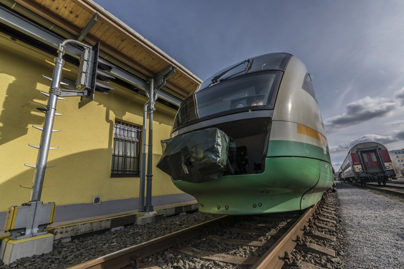 Trein in Liberec in Noord-Bohemen