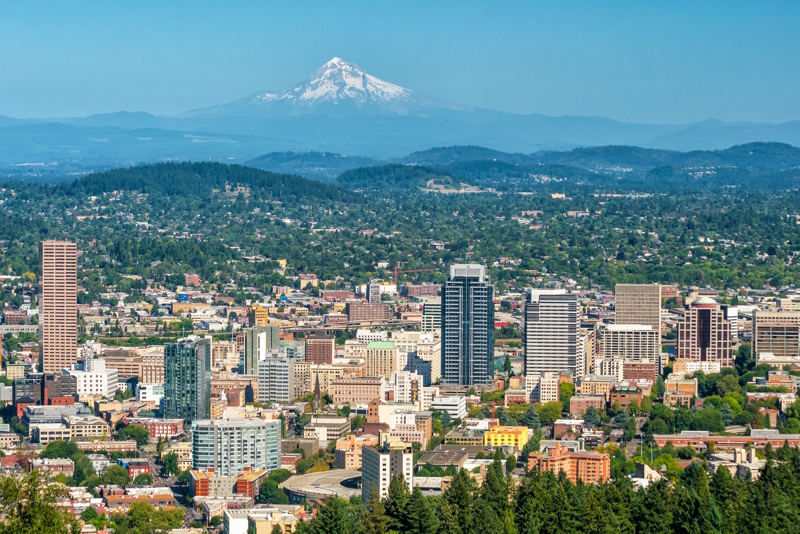 Uitzicht Pittock Mansion Portland