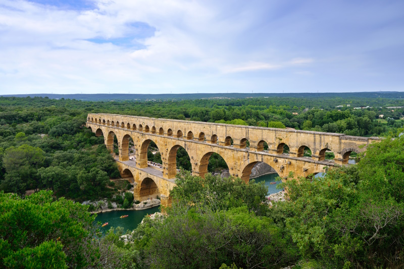 Pont du Gard brug bij Nimes