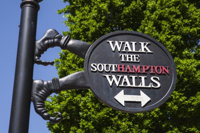 Southampton stadsmuur wandeling