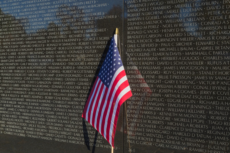 Vietnam monument in Washington DC