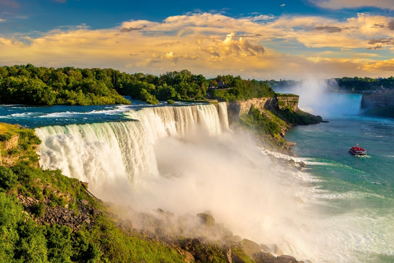 Niagara watervallen in Amerika