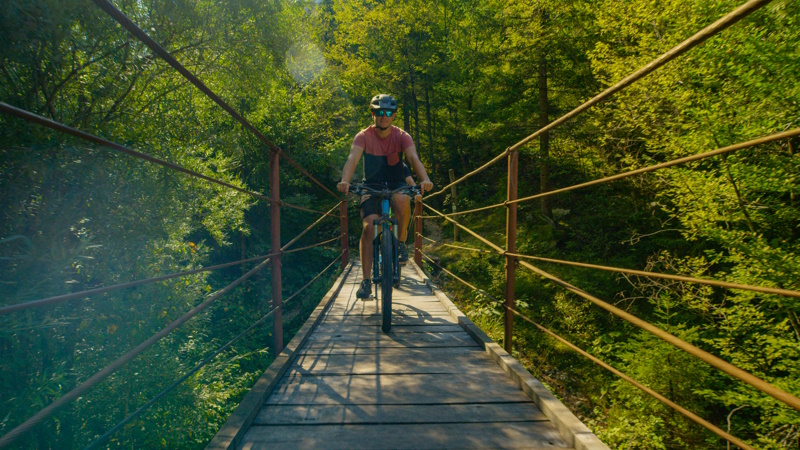 Bovec fietsen hangbrug