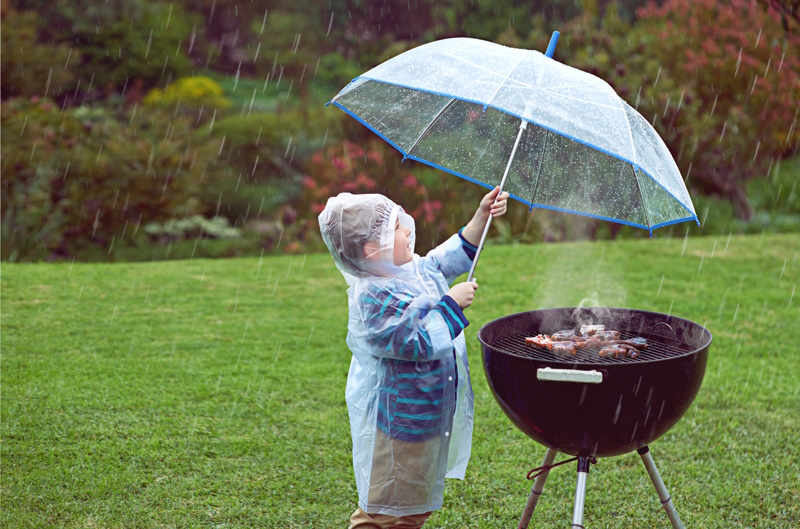 Kamperen kinderen regen