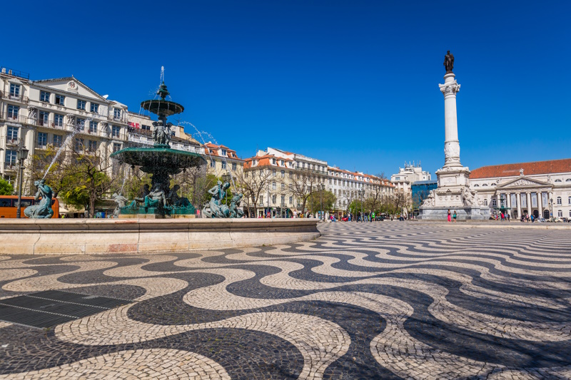 Rossio plein in Lissabon