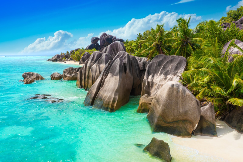 Strand La Digue Seychellen