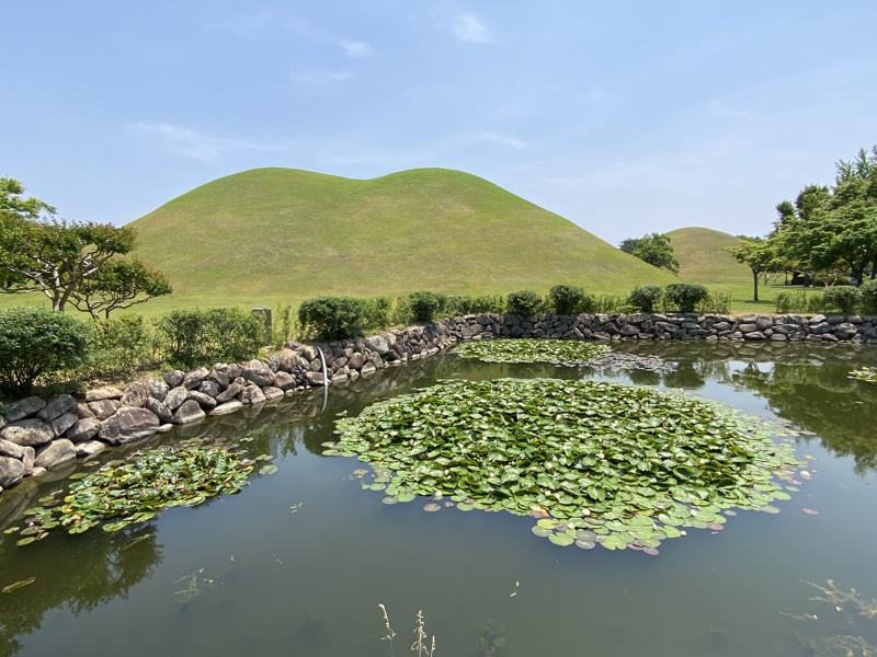 Grafheuvels in Gyeongju in Zuid-Korea