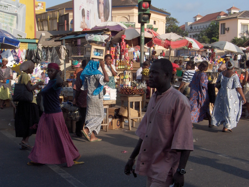 Makola markt in Accra