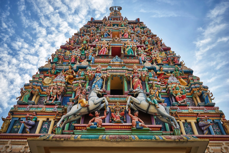 Chinese tempel in Chinatown in Kuala Lumpur