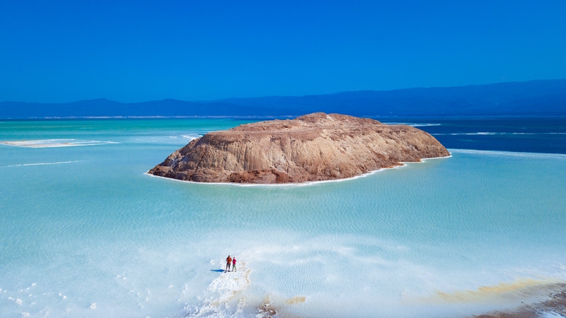 Eiland in Assalmeer Djibouti