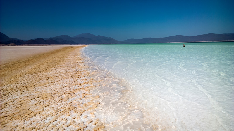 Zwemmen in Assalmeer Djibouti