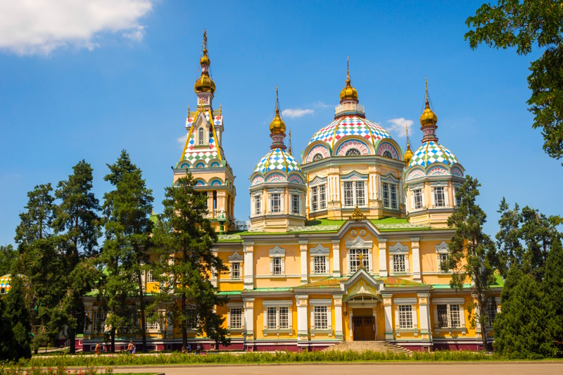 Kathedraal Almaty in Kazachstan