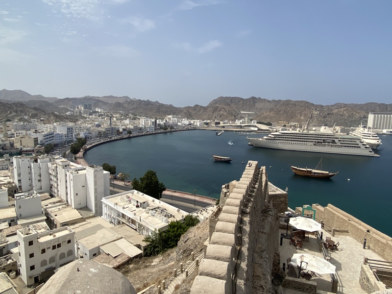 Muscat fort uitzicht