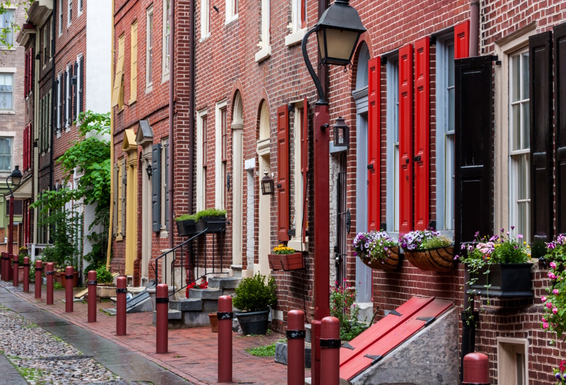 Straatje Elfreth Alley Philadelphia