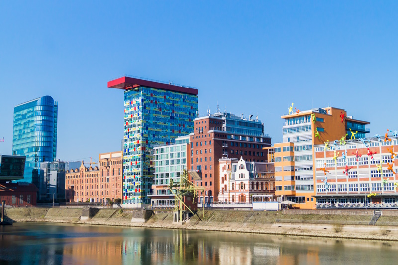 Düsseldorf Medienhafen gebouwen