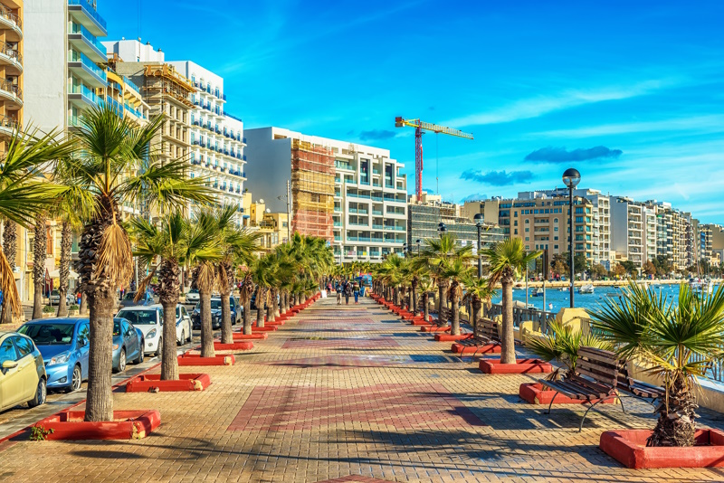 Malta Sliema promenade