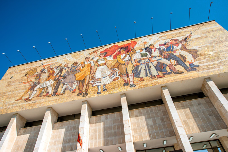 Mozaïek Nationaal Historisch Museum Tirana